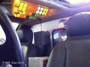 An overhead lighting system used simple Christmas lights and colored gels adorned the roof. Mr. Fusion was by far the most complex system in the car and featured LED fluxing that could be controlled in speed.