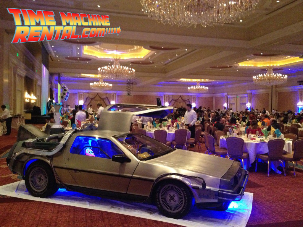 Another shot of the time machine as it awaits event activities that will bring the 1980s back for everyone.