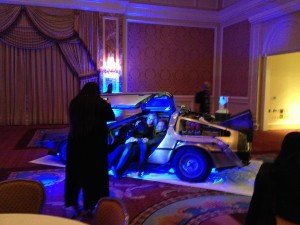 Lighting the DeLorean Time Machine can be a lot of fun for event planners.