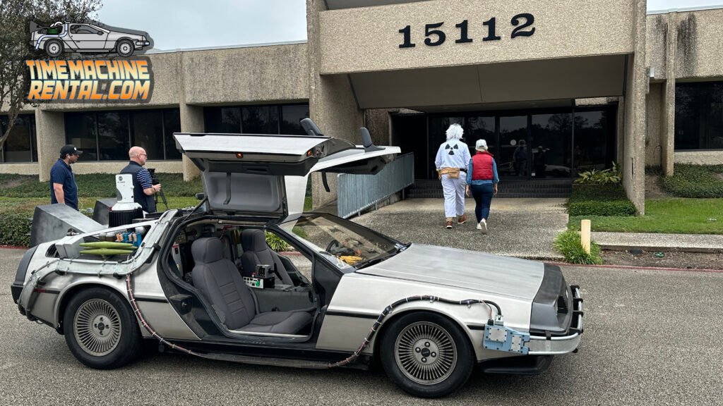 Doc and Marty head back in time with our DeLorean Time Machine rental to visit the original Halliburton HQ in the distance past.