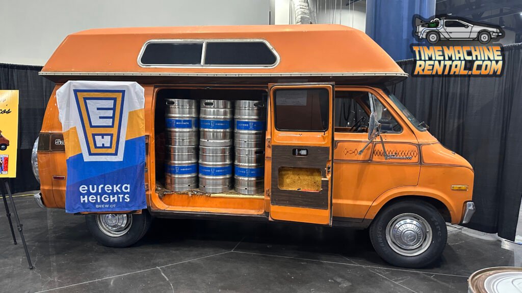 Eureka Heights booth featuring the 1979 Dodge Tradesman “Uncle Rico Van” at Comicpalozza in the Houston, Texas based George R. Brown Convention Center.